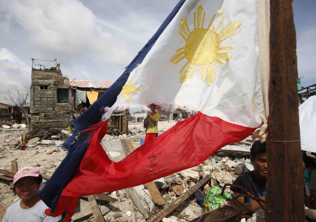 philippine flag after yolanda